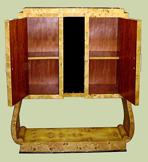 Beautiful Elm wood Art Deco style two toned Bar