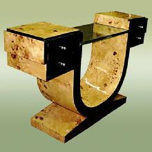 VERY LARGE French Elm Art Deco style console.