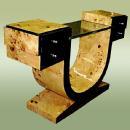 VERY LARGE French Elm Art Deco style console.