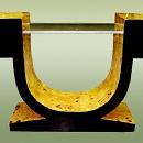 VERY LARGE French Elm Art Deco style console.