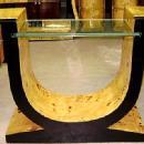 VERY LARGE French Elm Art Deco style console.