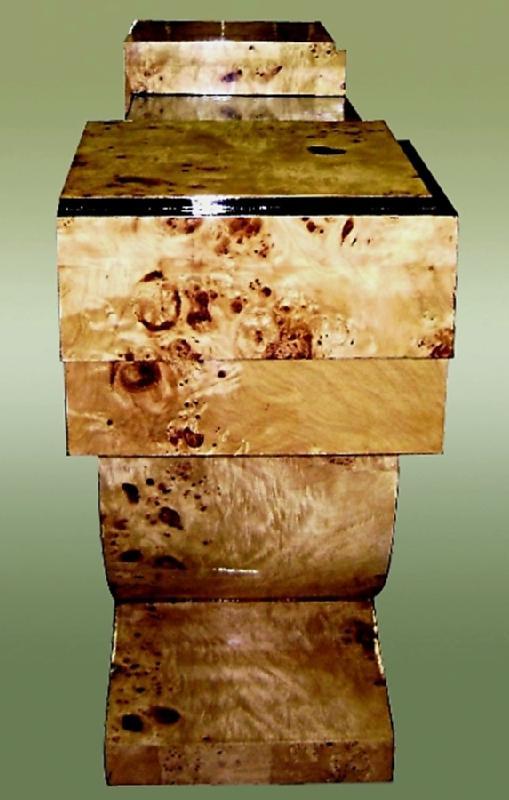 VERY LARGE French Elm Art Deco style console.