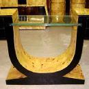 VERY LARGE French Elm Art Deco style console.