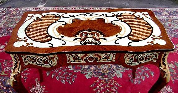 Stunning full MARQUETRY DESK Louis XV style