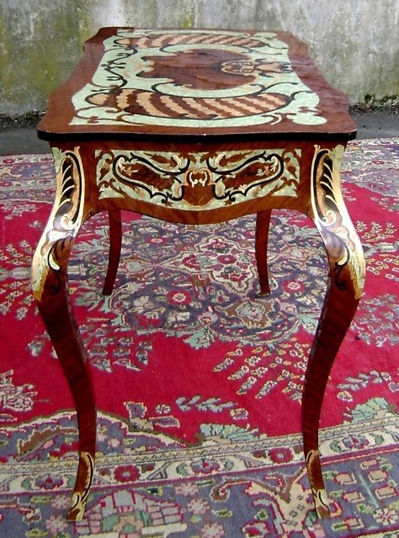 Stunning full MARQUETRY DESK Louis XV style