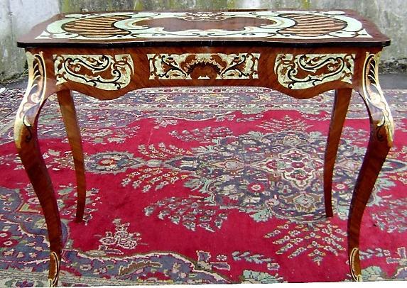 Stunning full MARQUETRY DESK Louis XV style