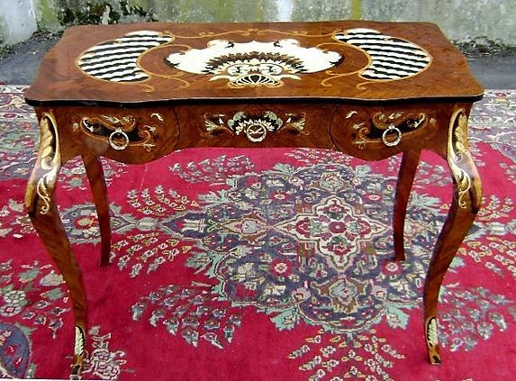 full marquetry lady's desk louis XV style