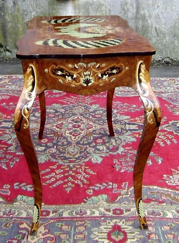 full marquetry lady's desk louis XV style