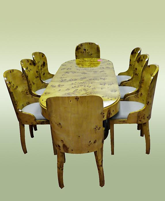 Fabulous Art Deco style Elm Wood Conference/dining set