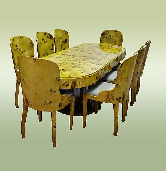 Fabulous Art Deco style Elm Wood Conference/dining set