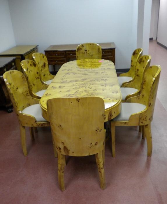Fabulous Art Deco style Elm Wood Conference/dining set