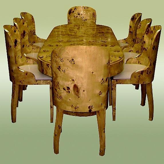 Fabulous Art Deco style Elm Wood Conference/dining set