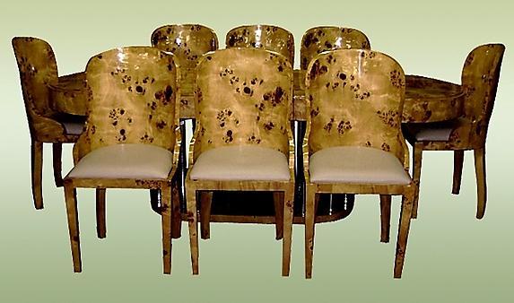 Fabulous Art Deco style Elm Wood Conference/dining set
