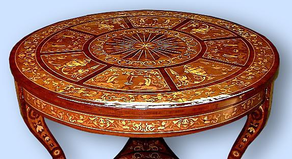 Absolutely Fabulous inlaid Florentine center table