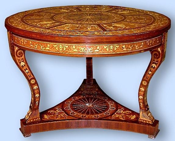 Absolutely Fabulous inlaid Florentine center table