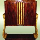 Quality Elm and rosewood Art Deco style Bar