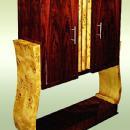 Quality Elm and rosewood Art Deco style Bar