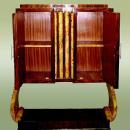 Quality Elm and rosewood Art Deco style Bar