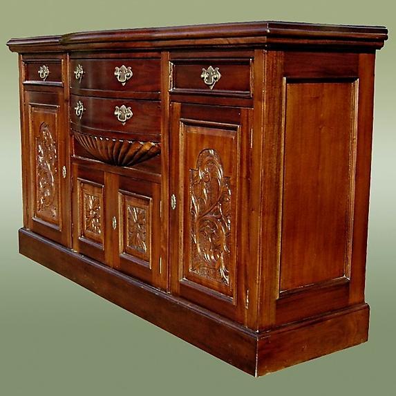 TOP quality Victorian style bow fronted sideboard