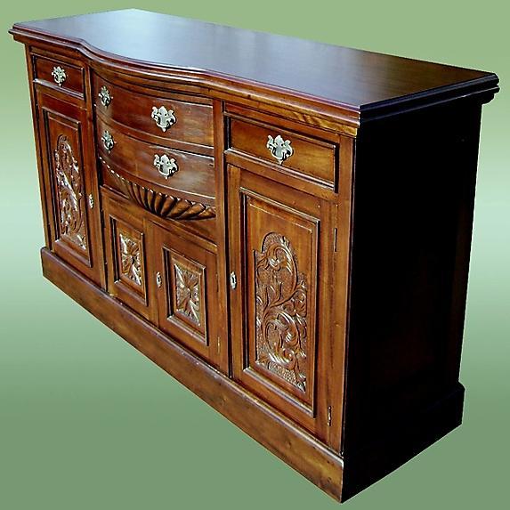 TOP quality Victorian style bow fronted sideboard