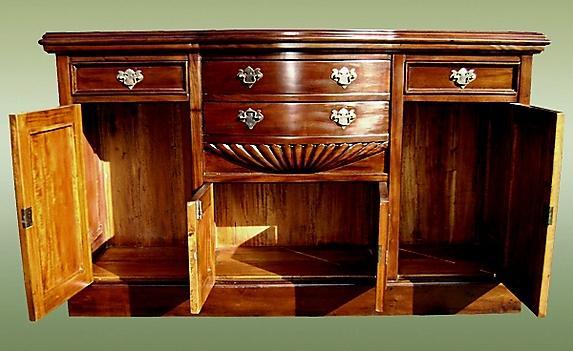 TOP quality Victorian style bow fronted sideboard