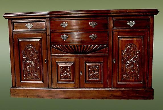 TOP quality Victorian style bow fronted sideboard