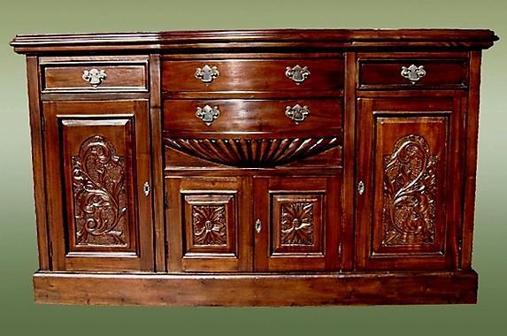 TOP quality Victorian style bow fronted sideboard