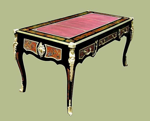IMPERIAL!!French Louis XV Boulle Style LARGE Desk