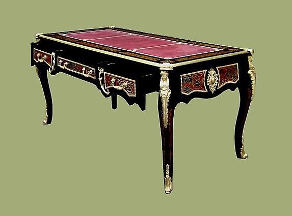 IMPERIAL!!French Louis XV Boulle Style LARGE Desk
