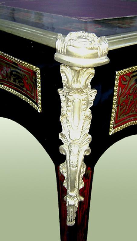 QUALITY Louis XV Boulle Style inlaid LARGE Desk