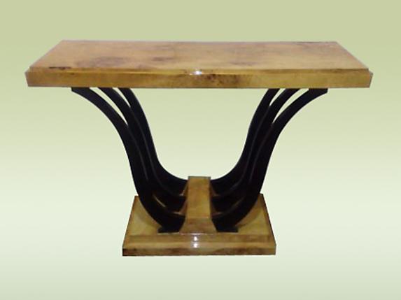 uniquely designed two toned Art Deco style console