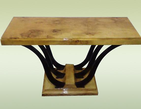 uniquely designed two toned Art Deco style console