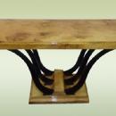 uniquely designed two toned Art Deco style console