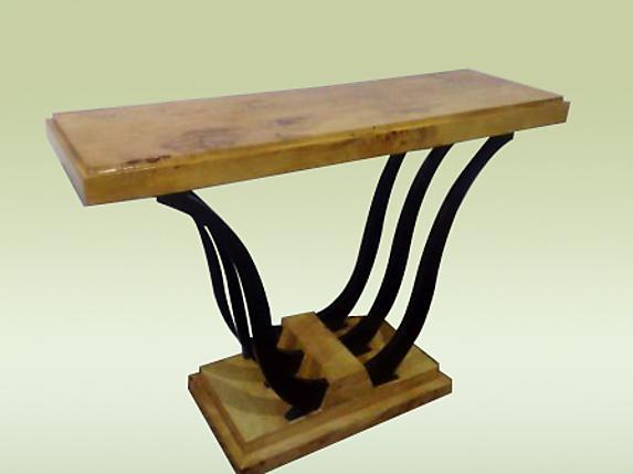 uniquely designed two toned Art Deco style console