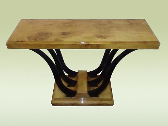 uniquely designed two toned Art Deco style console