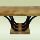 uniquely designed two toned Art Deco style console