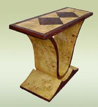 uniquely designed two toned Art Deco style console