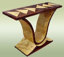 Perfectly classy geometric lines Art Deco style console