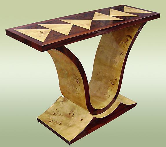 Perfectly classy geometric lines Art Deco style console