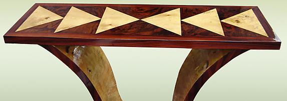 Perfectly classy geometric lines Art Deco style console