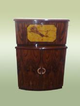 TERRIFIC Art Deco Bar burl and marquetry