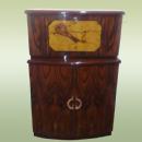 TERRIFIC Art Deco Bar burl and marquetry