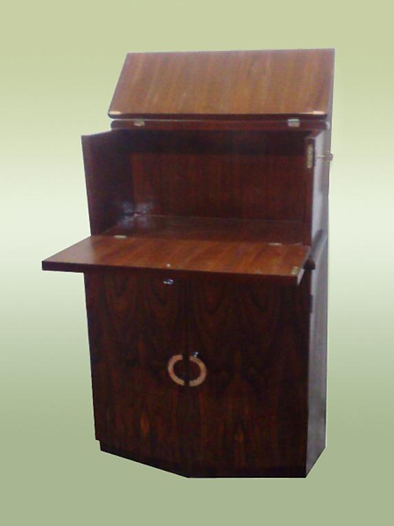 TERRIFIC Art Deco Bar burl and marquetry