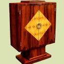 Amazing Art Deco style Bar rosewood and birds eye maple