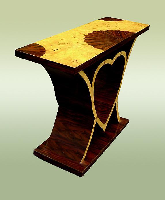 EXTRAVAGANT!! Art Deco Style Heart Shaped Console