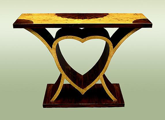 EXTRAVAGANT!! Art Deco Style Heart Shaped Console