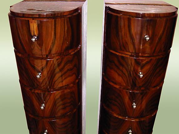 Fabulous Pair walnut High Chiffoniers Art Deco style