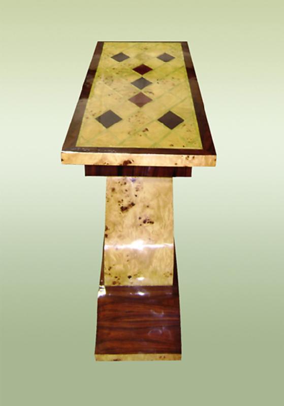 Perfect Art Deco style console with geometric lines