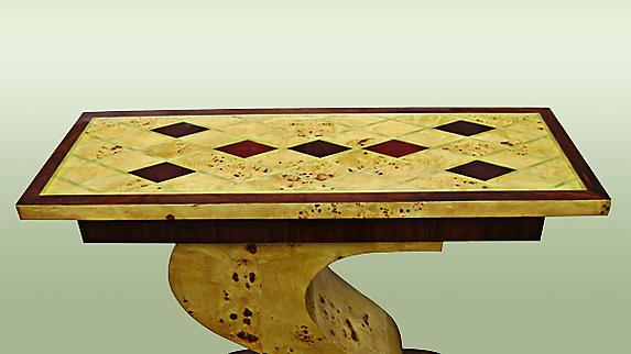 Perfect Art Deco style console with geometric lines