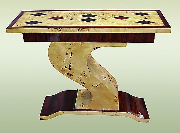 Perfect Art Deco style console with geometric lines